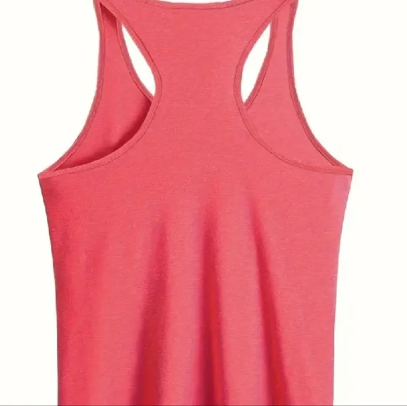 Orange Pink Scoop Neck Sleeveless Tank Top - Picture 2 of 2